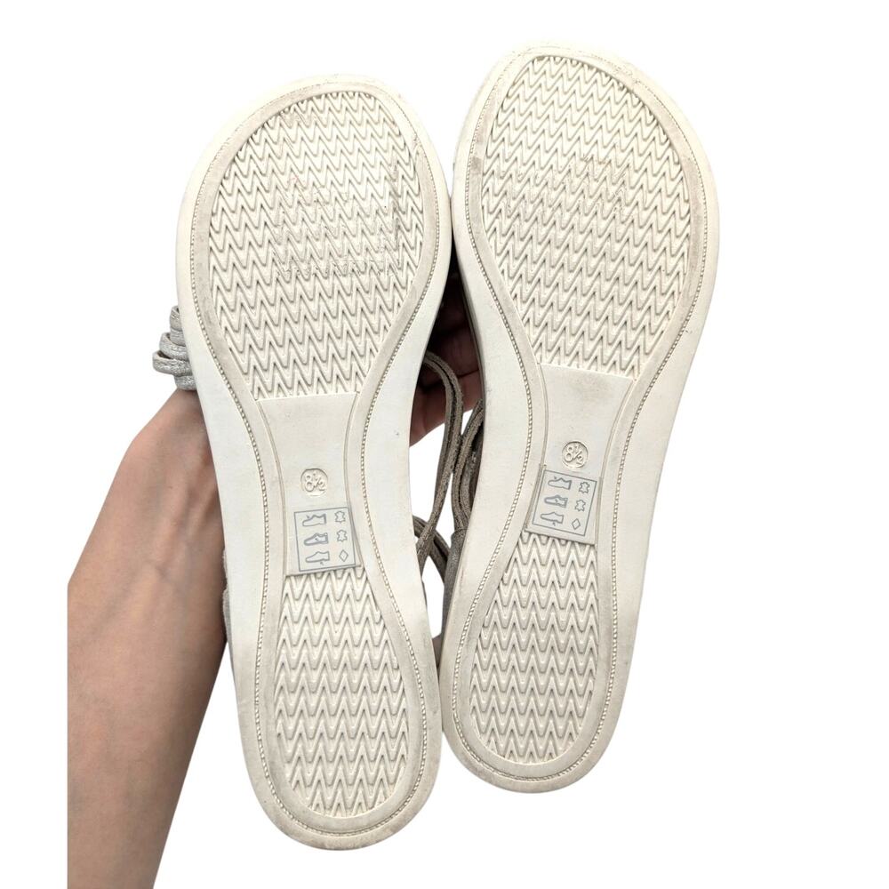 Eileen Fisher Shea Strappy Sneaker Sandals Women's Platinum Size US8.5 EU39 - Picture 8 of 9